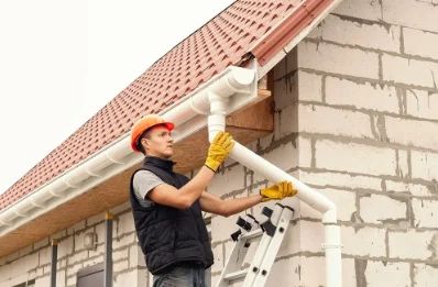 Pose et remplacement de gouttières à Gibles